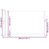 vidaXL Uttrekkbar sidemarkise 170x300 cm kremhvit