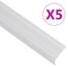 vidaXL Trappeneser L-form 5 stk aluminium 100 cm s&oslash;lv