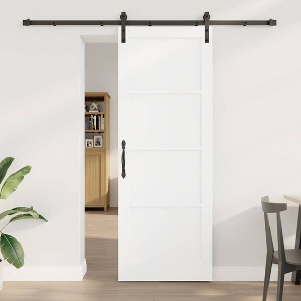 vidaXL Skyved&oslash;r Hvit 78 x 211 cm Massiv furu