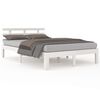 vidaXL Sengeramme hvit heltre 140x200 cm