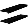 vidaXL Vinduskarmer 2 stk brunsvart 80x20x2 cm heltre eik