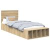 vidaXL Sengestamme med hylle Sonoma eik 100 x 200 cm Konstruert tre
