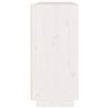 vidaXL Skjenk hvit 110x34x75 cm heltre furu