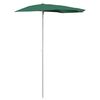 vidaXL Halvrund parasoll med stang 180x90 cm gr&oslash;nn
