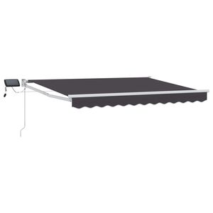 vidaXL Manuell utvidbar markise med LED-lamper 2,5 x 2 m
