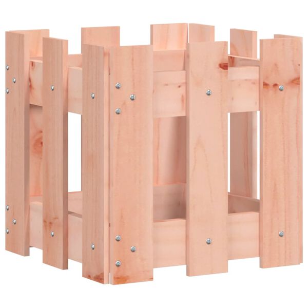 vidaXL Plantekasse med gjerdedesign 30x30x30 cm heltre douglasgran
