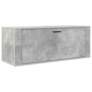 vidaXL Veggmontert skoskap betonggr&aring; 100x35x38 cm konstruert tre