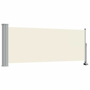 vidaXL Uttrekkbar sidemarkise 100 x 300 cm kremhvit