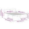 vidaXL Sengestamme med hodegjerde Brun 140 x 200 cm Massiv furu