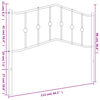 vidaXL Utskiftbar sengegavl i metall hvit 107 cm