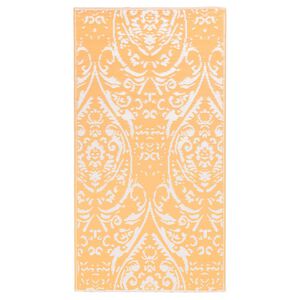 vidaXL Uteteppe ARAKIL oransje og hvit 120x180 cm PP