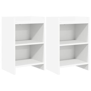vidaXL Nattbord 2 stk. Hvit 40 x 30 x 60 cm Konstruert tre