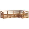 vidaXL Utend&oslash;rs sofa-sett 4 pcs Naturlig Solid akasietre