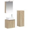 vidaXL Baderomsinnredningssett 4 pcs Sonoma eik