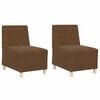 vidaXL Modul Sofa Enhet Armfri 2 pcs Brun 55 x 74 x 82 cm