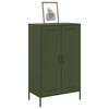 vidaXL Highboard olivengrønn 68x39x113 cm stål