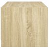 vidaXL Salongbord med glassd&oslash;rer sonoma eik 68x50x42 cm