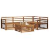 vidaXL Utend&oslash;rs sofa-sett 5 pcs Naturlig Solid akasietre