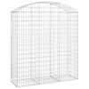 vidaXL Gabionkurv buet 150x50x160/180 cm galvanisert jern