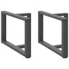 vidaXL Salongbordben T-formet 2 stk antrasitt 60x25x(42-43) cm st&aring;l