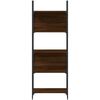 vidaXL Bokhylle brun eik 155,5x24x166,5 cm konstruert tre