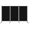 vidaXL Romdeler 3 paneler svart 260x180 cm