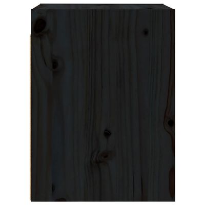 vidaXL Veggskap svart 30x30x40 cm heltre furu