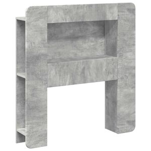 vidaXL Hodegavlskap med lagring Betonggr&aring; Konstruert tre