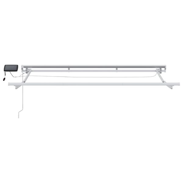 vidaXL Manuell markiseramme med LEDs Hvit 2,5 x 2 m Aluminium