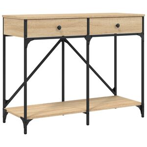 vidaXL Konsollbord sonoma eik 100x39x78,5 cm konstruert tre