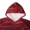vidaXL Teppe-hettegenser Bordeaux Rød xl Fleece og Flanell