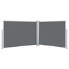 vidaXL Uttrekkbar sidemarkise 120x1000 cm antrasitt