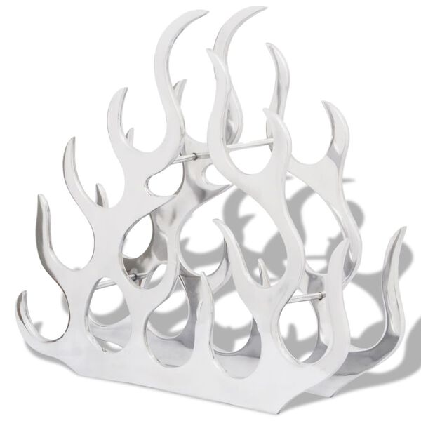 vidaXL Vinstativ for 11 flasker s&oslash;lv aluminium