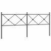 vidaXL Utskiftbar sengegavl i metall svart 193 cm
