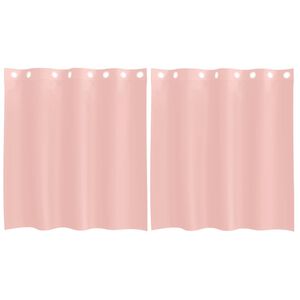 vidaXL Voilegardiner med grommets 2 stk rosa 140x140 cm