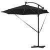 vidaXL Kantilever bananparasol Svart 294 x 294 x 248 cm