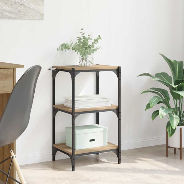 vidaXL Bokskap artisan eik 40 x 33 x 70,5 cm Ingeni&oslash;rtre og jern