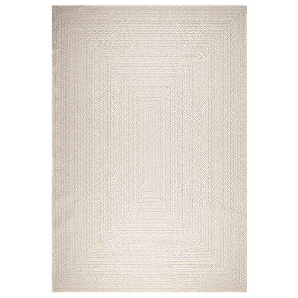 vidaXL Teppe ZIZUR kremhvit 240x340cm jute-utseende innend&oslash;rs&utend&oslash;rs