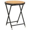 vidaXL Tebord svart 60 cm polyrotting og heltre akasie