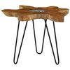 vidaXL Salongbord 70x45 cm heltre teak og polyresin