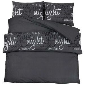 vidaXL Dynetrekksett svart og hvit 260x220 cm bomull