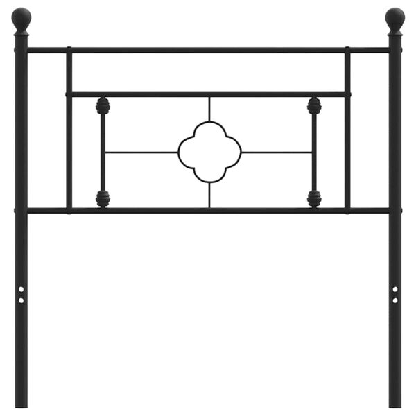 vidaXL Utskiftbar sengegavl i metall svart 100 cm