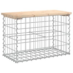 vidaXL Hagebenk gabiondesign 63x31,5x42 cm heltre furu