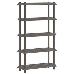 vidaXL Hyllesystem 5 niv&aring;er 100 x 40 x 177 cm PP Lysegr&aring;