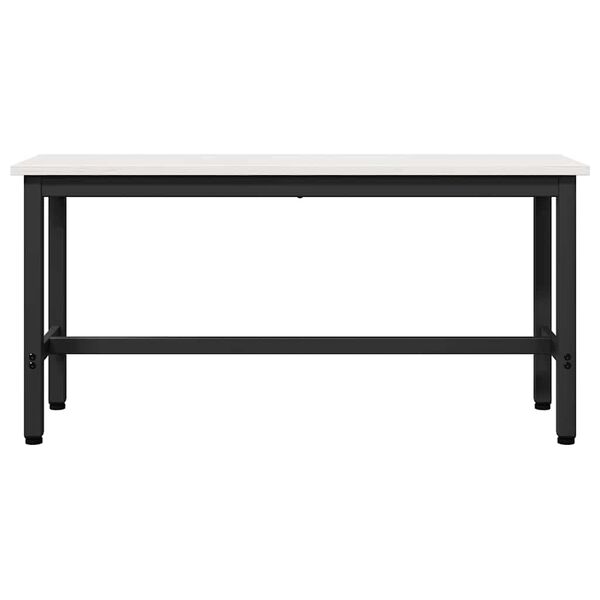 vidaXL Spisebenk Hvit 100 x 32,5 x 49 cm Massivt furutre