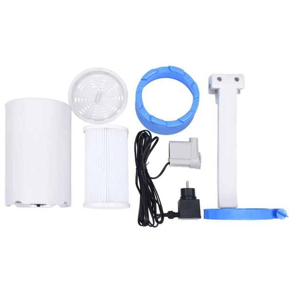 vidaXL Overflaterenser til basseng med pumpe og adapter 16 cm plast