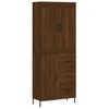 vidaXL Highboard brun eik 69,5x34x180 cm konstruert tre