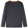 T-skjorte for barn med lange ermer antrasitt 104