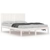 vidaXL Sengeramme hvit heltre 150x200 cm King Size