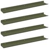 vidaXL Flytende hylle 4 pcs Olivengr&oslash;nn 60 x 9 x 2,5 cm St&aring;l